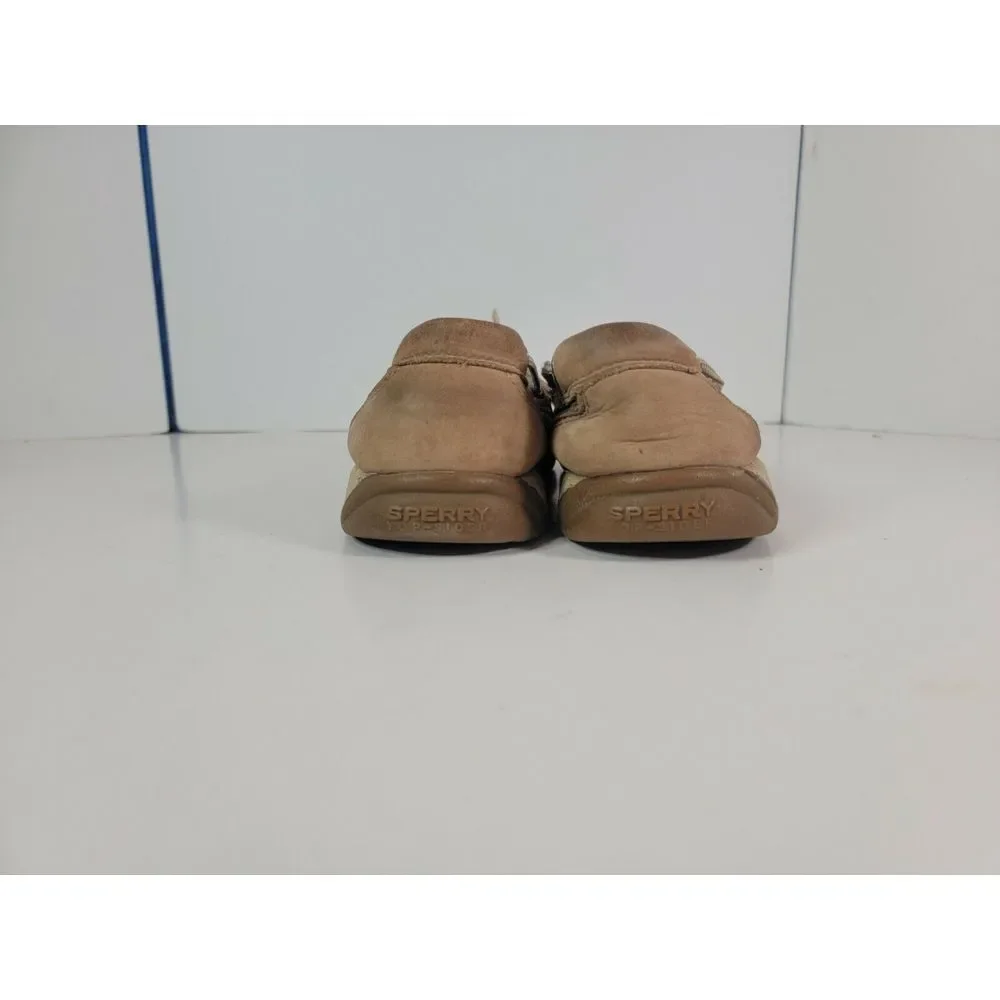 SPERRY TOP SIDER Laguna Tan Linen Boat Shoes Slip On 9773581 Women's 7.5 M‎